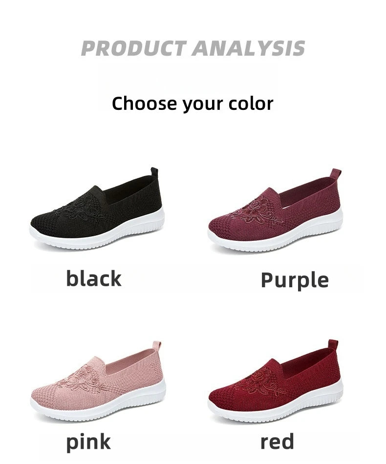 Women Breathable Mesh Loafers Slip On Casual Flats For Everyday