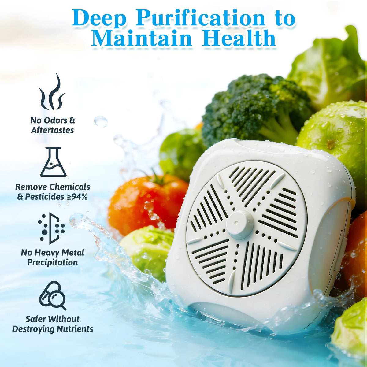 Home Use Meat and Fruit Vegetable Sterilizer HClO  Disinfectant Generator for Fod Cleaning Hypochlorous Acid Fruit Vegetable Cleaner HOCl Food Purifier Machine