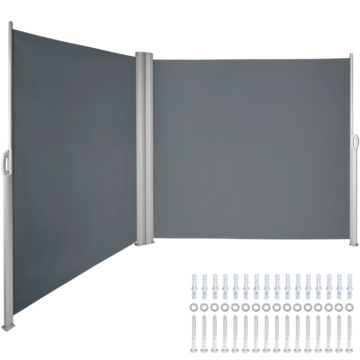 SucceBuy Retractable Side Awning Outdoor Patio Screen Fence Privacy Divider