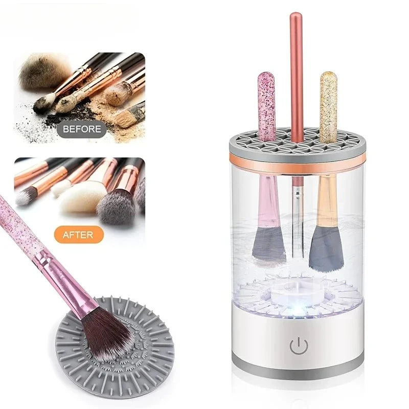 XMSJ 3 In 1 USB Portable Electric Makeup Brush Cleaner