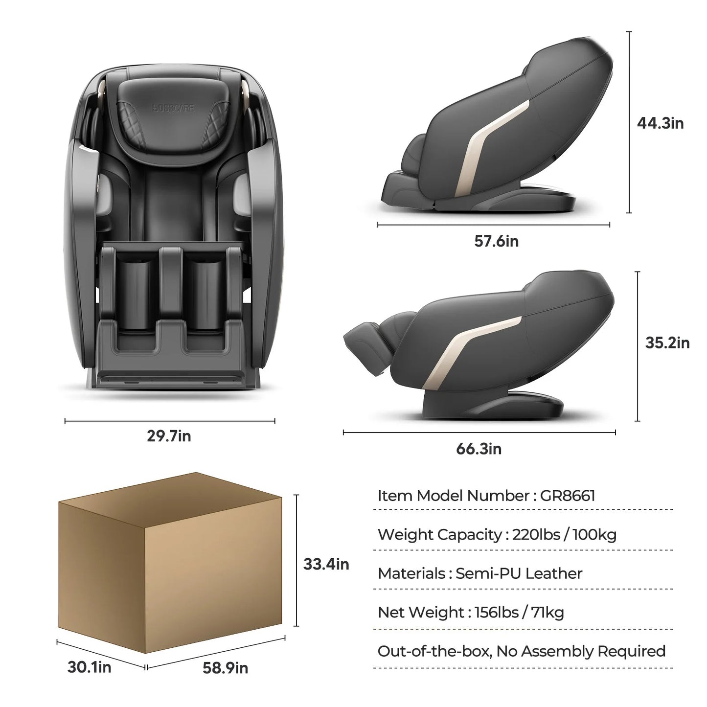 100% Original Innovative Brand 4D SL Zero Gravity Massage Chair