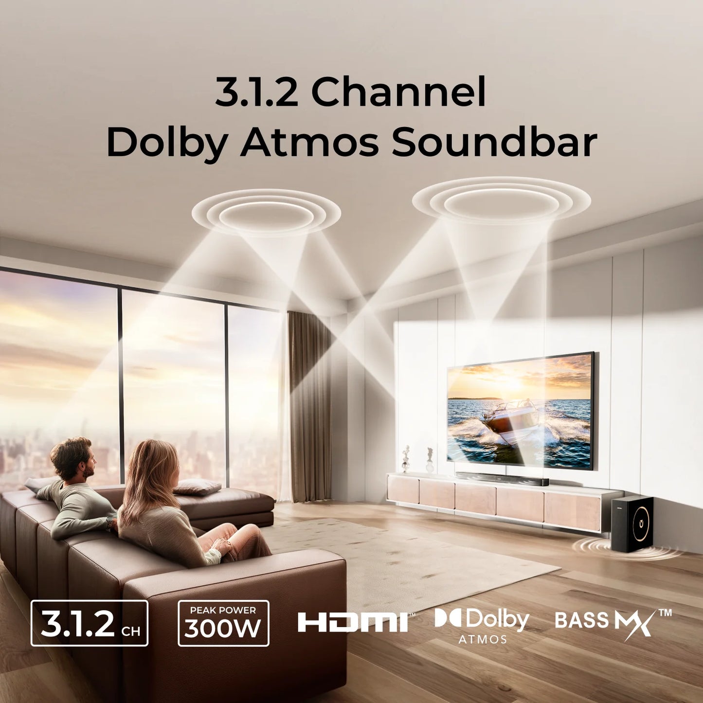 ULTIMEA Skywave F30 Soundbar 3.1.2ch Dolby Atmos App Control