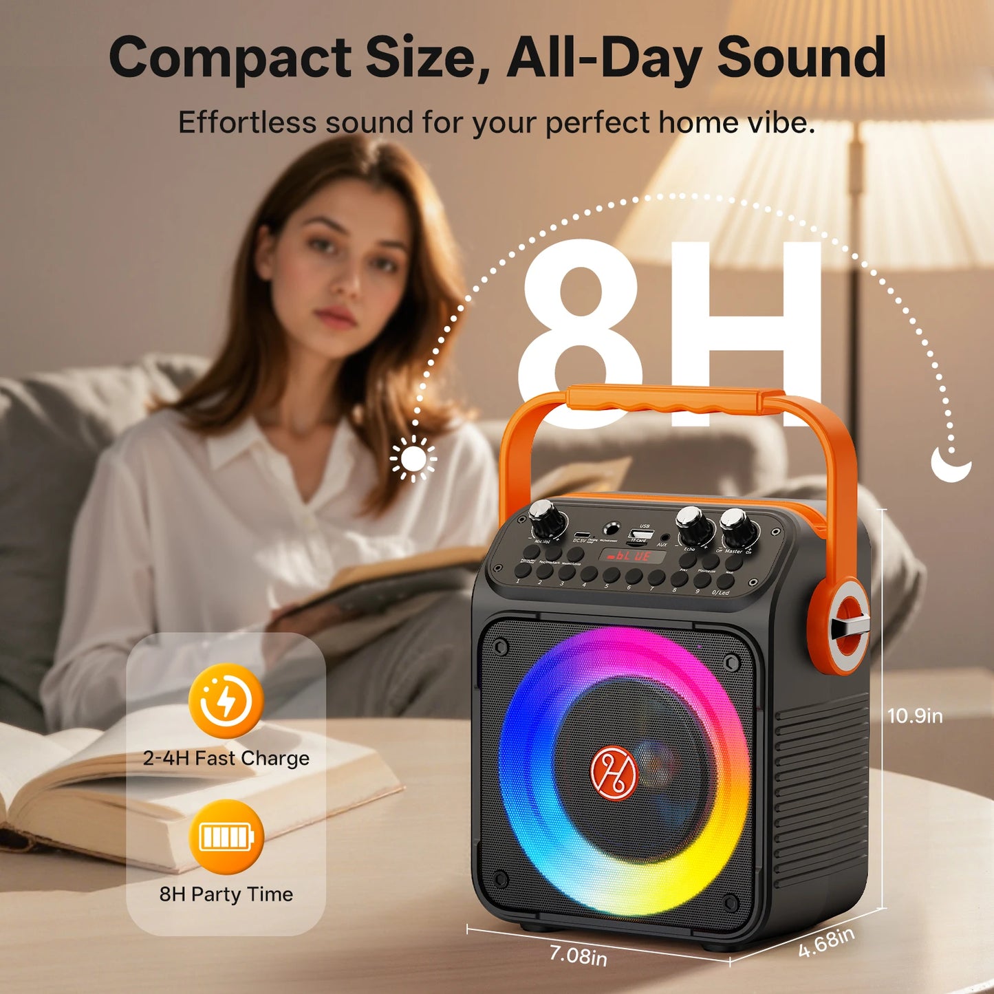 FanFun T35 High Power Karaoke Bluetooth Speaker Dual Microphone