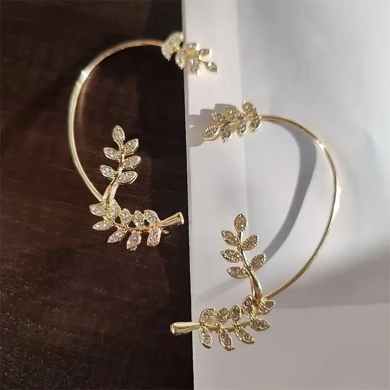 Clip Earrings Star Butterfly Crystal Tassel Zircon Fashion Jewelry