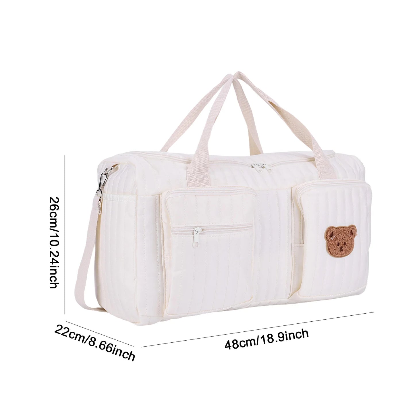 Quilted Cotton Baby Diaper Bag Mommy Bag Hospital Travel