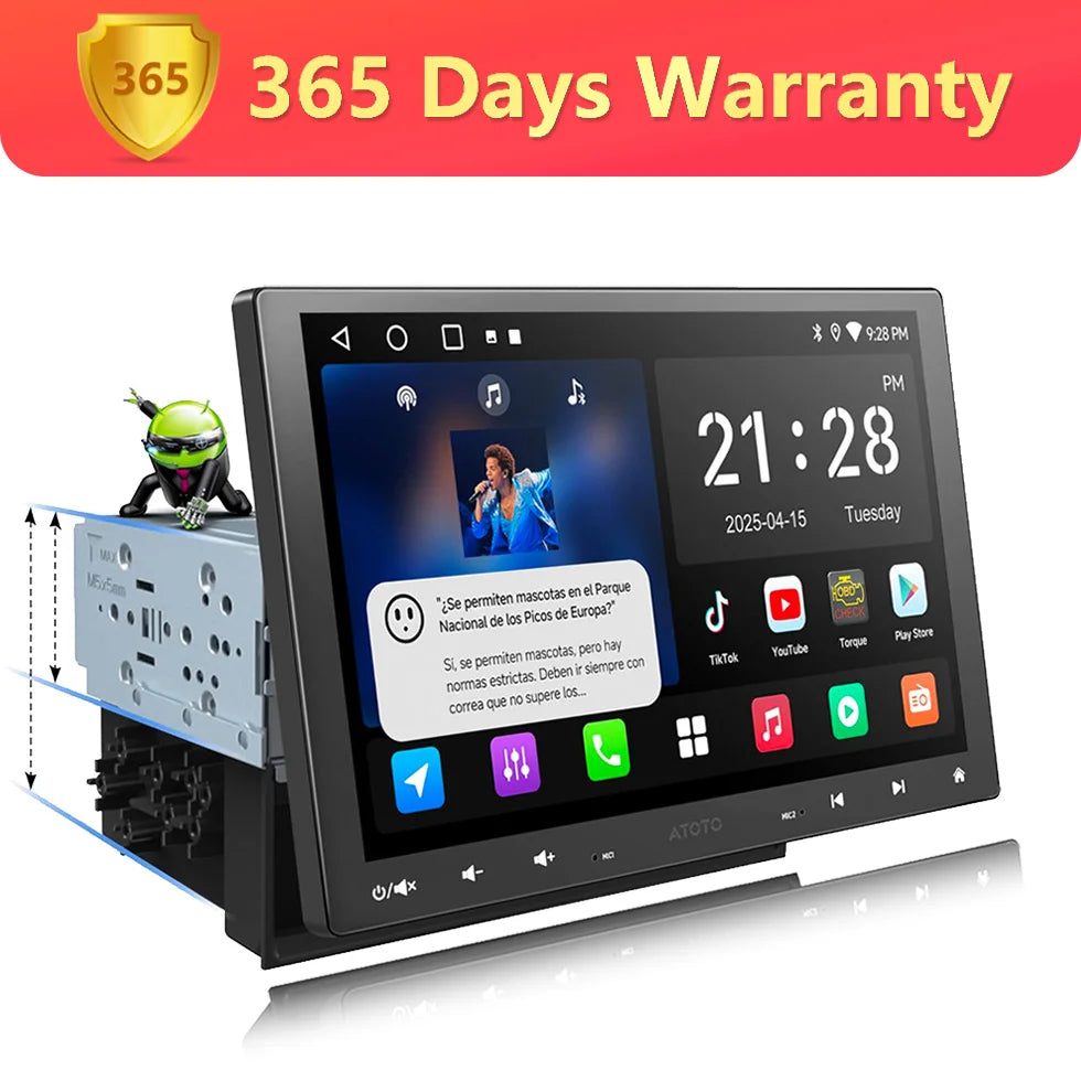 ATOTO Android Car Stereo Head Unit 1Din/2Din With Floating Screen
