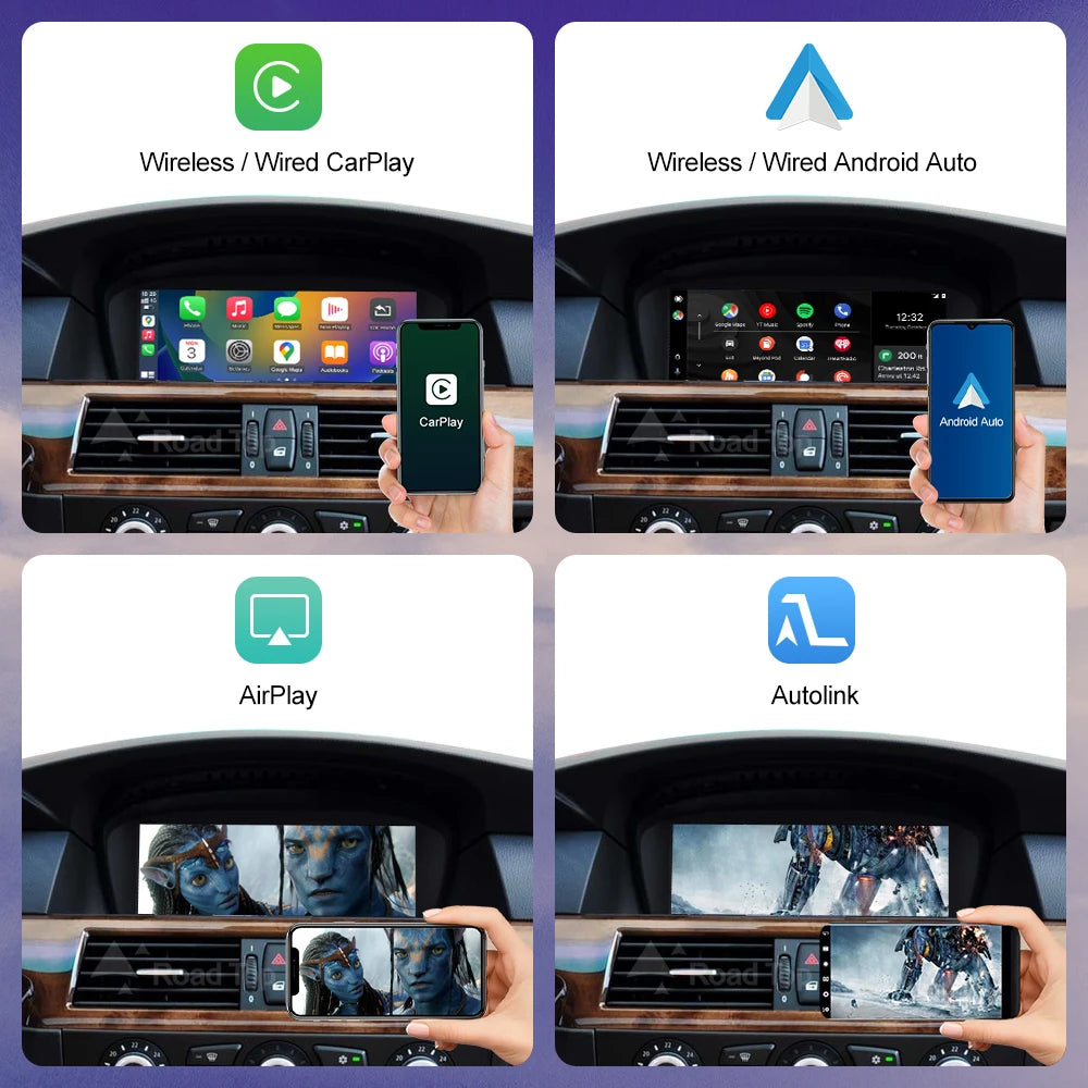 Road Top Touch Screen CarPlay Radio for BMW 3 Series