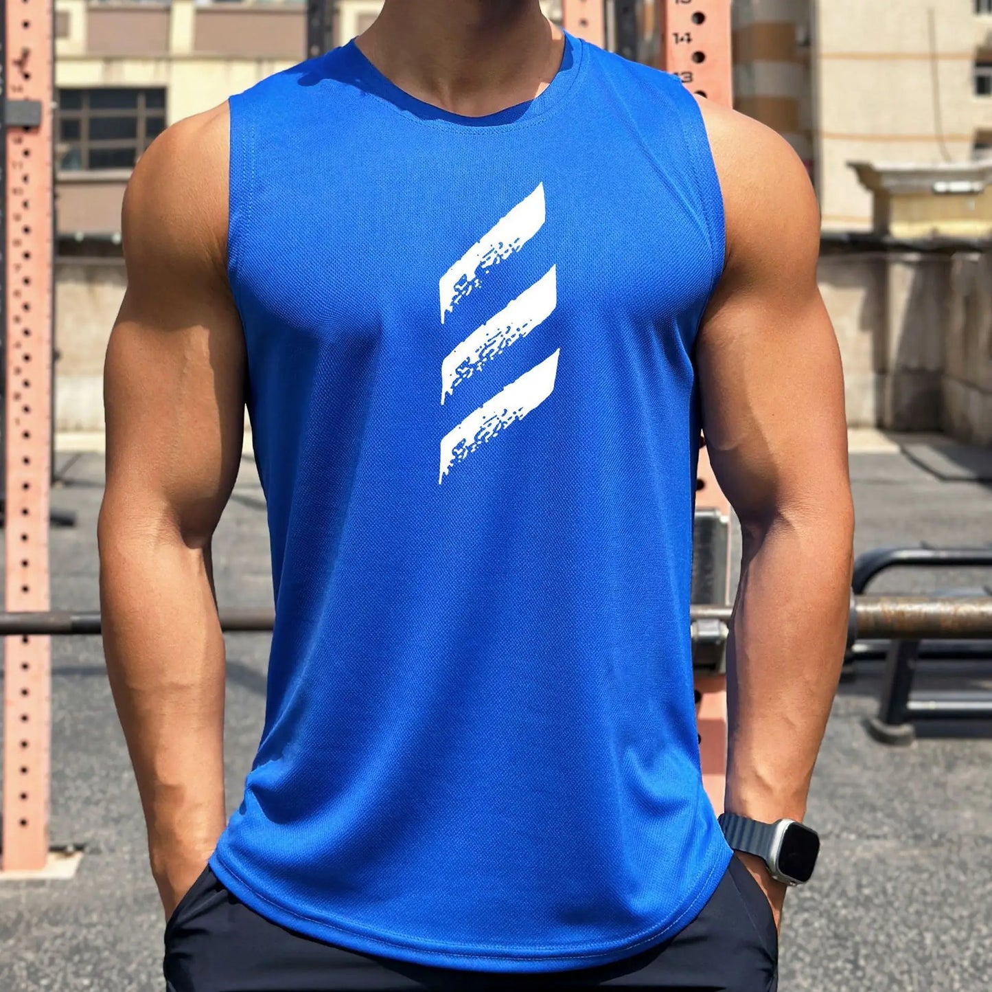 Men's Summer Mesh Sleeveless Athletic Tank Top Vest