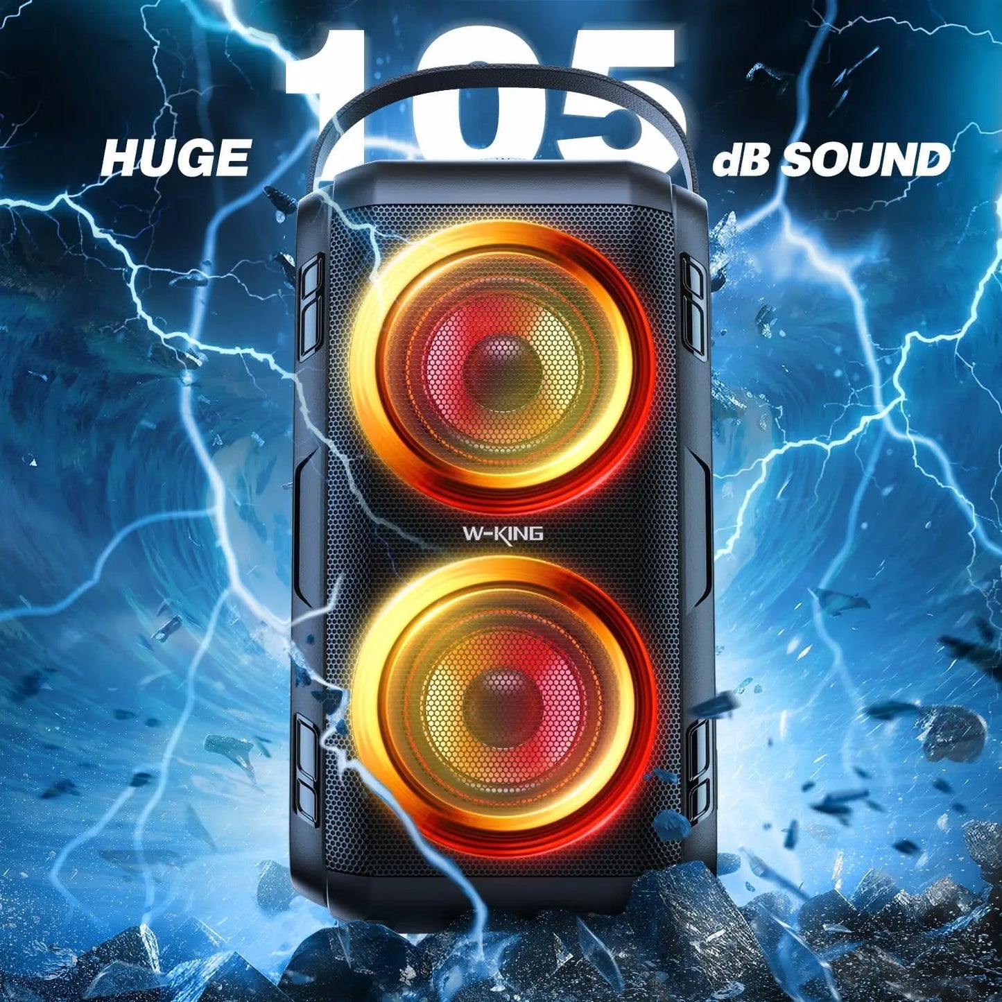 W-KING 80W RMS Party Portable Bluetooth Boombox