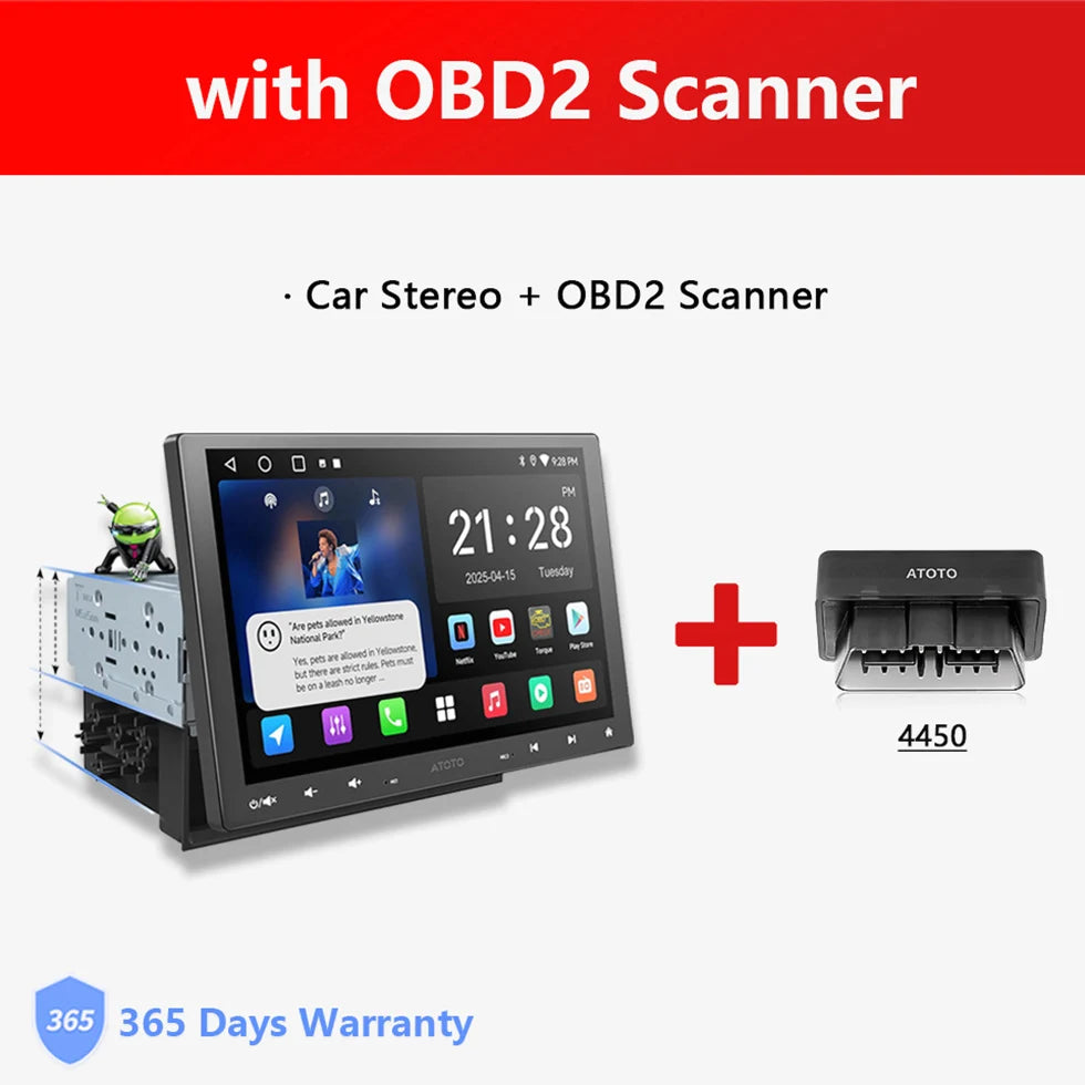 ATOTO Android Car Stereo Head Unit 1Din/2Din With Floating Screen