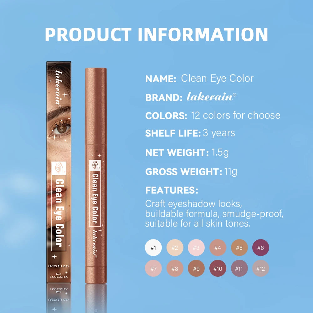 Lakerain Eyeshadow Pencil Long Lasting Smudge Resistant Liner