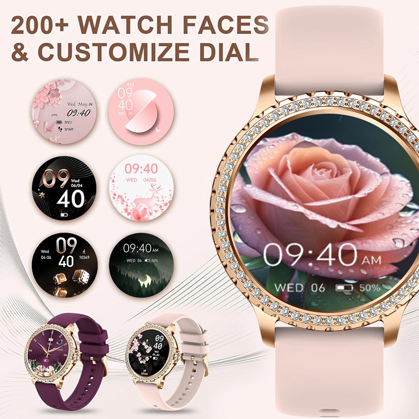 INNOFOVO Women's Smart Watch Fitness Tracker With Wireless Calls
