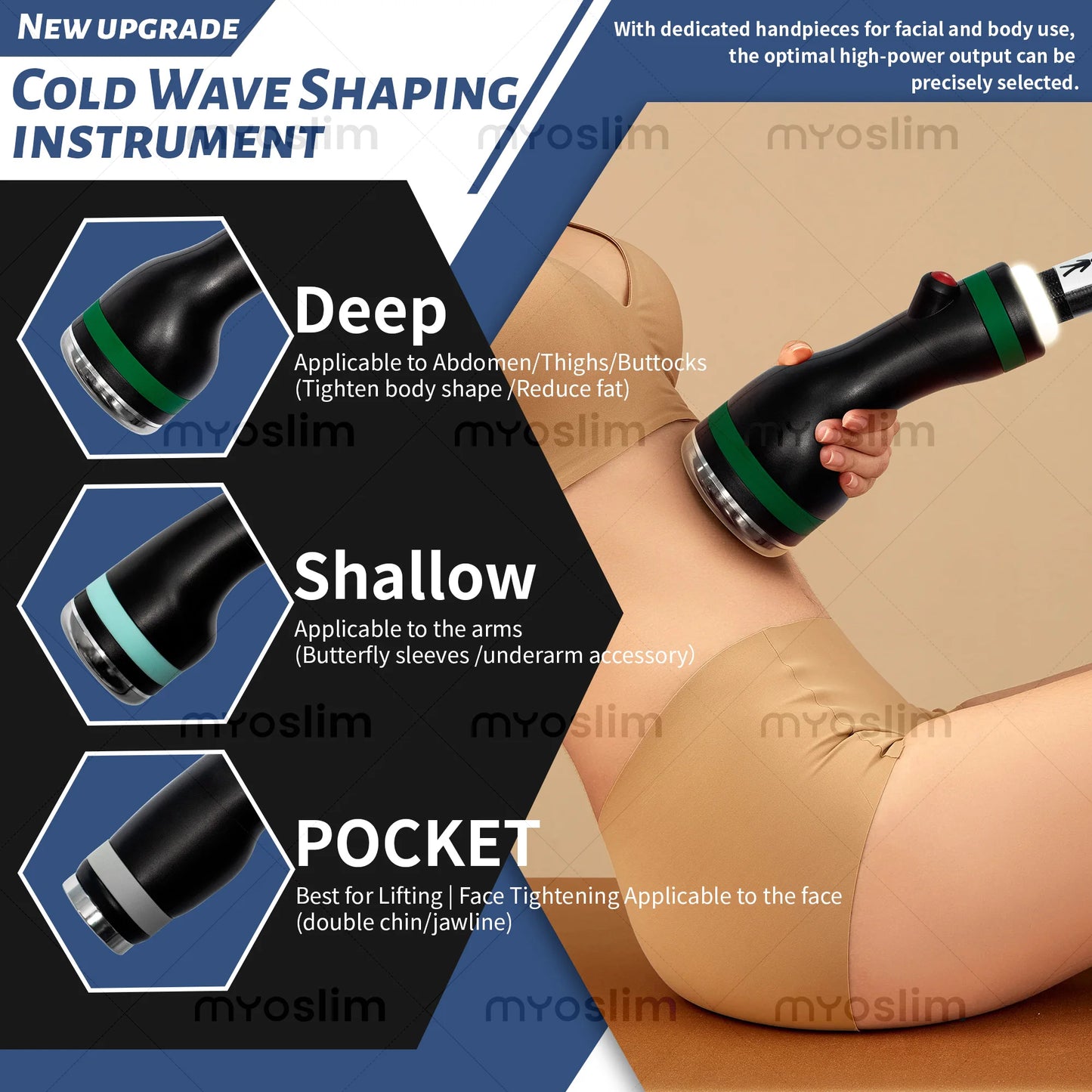 New 3 IN 1Professional Ice Microwave Slimming Freezing Wave Massage Body Shaping Double Chin Removal and Skin Tightening Freezi