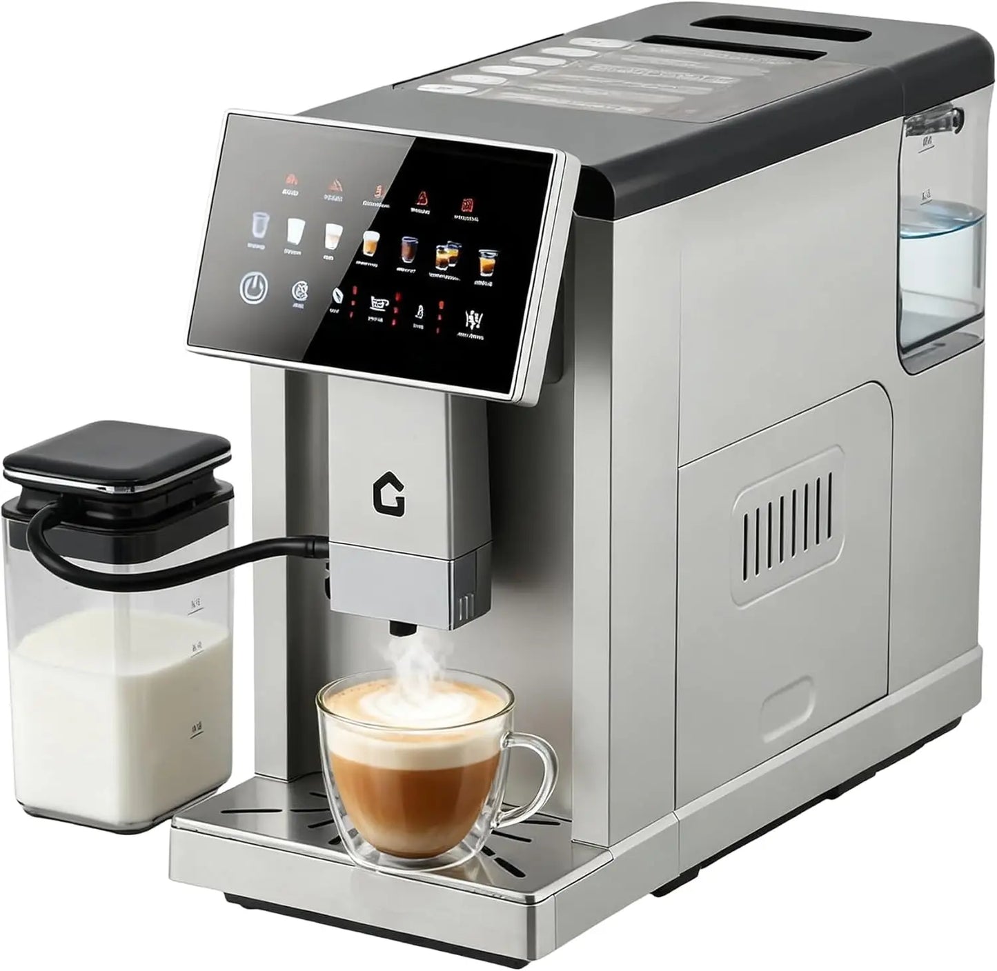Acekool Espresso Coffee Maker With Milk Frother And Grinder