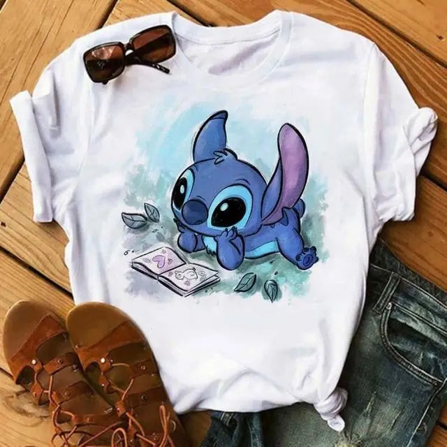 Disney Stitch Short Sleeve Cotton Unisex Parent Child T Shirt