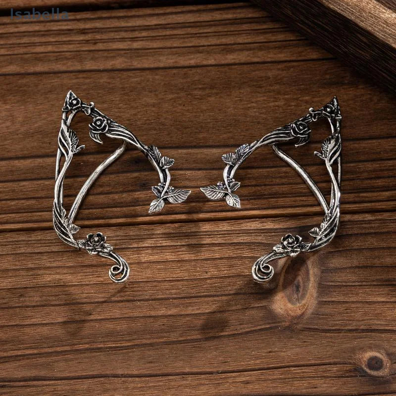 Gothic Elf Metal Ear Cuffs Clip Earrings 2 Pack Gift