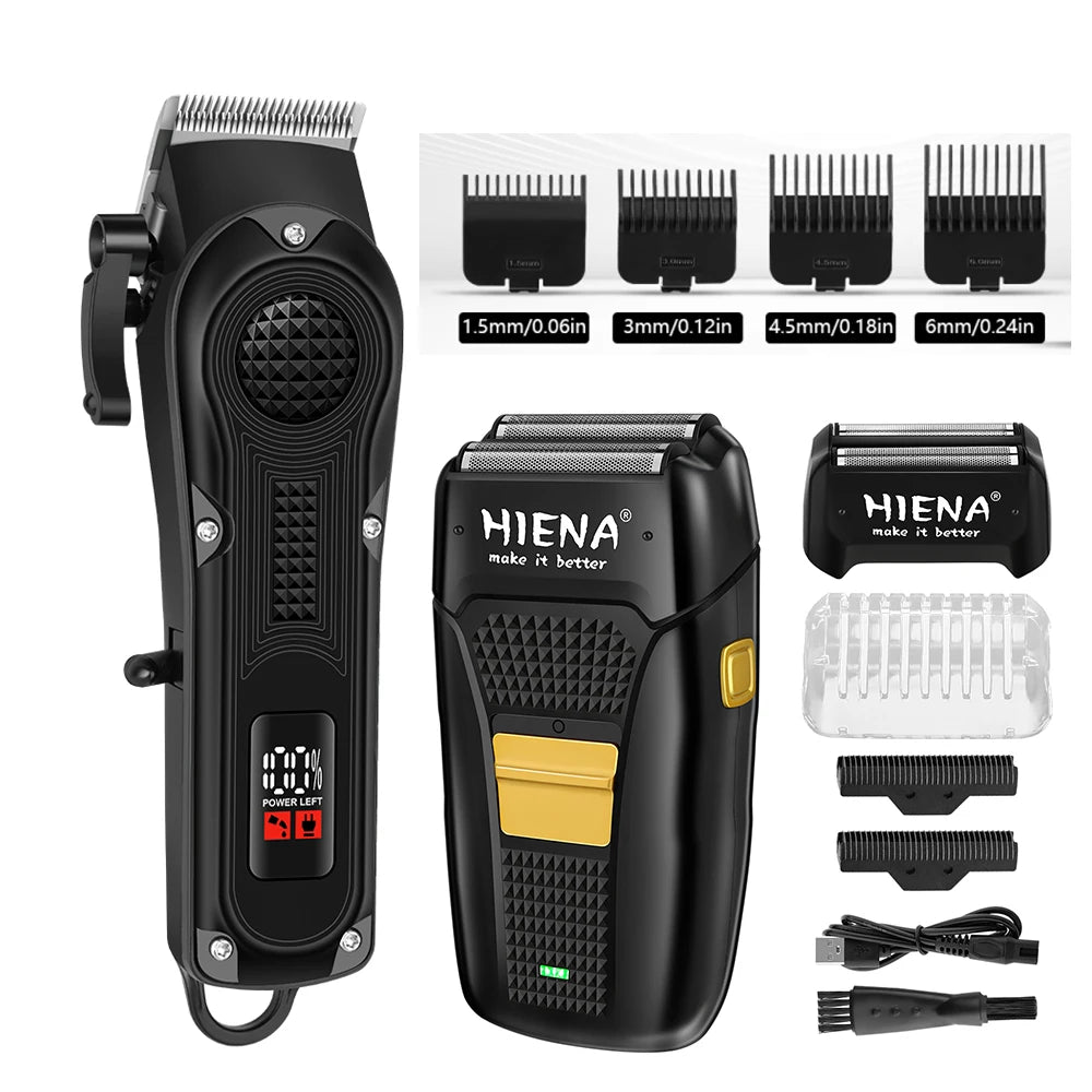 HIENA 3-In-1 Trimmer Kit For Men Hair Clipper Beard Shaver