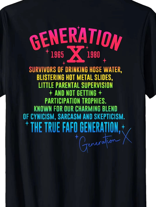 Gen X Generation T Shirt Fafo Oversized Gift For Family