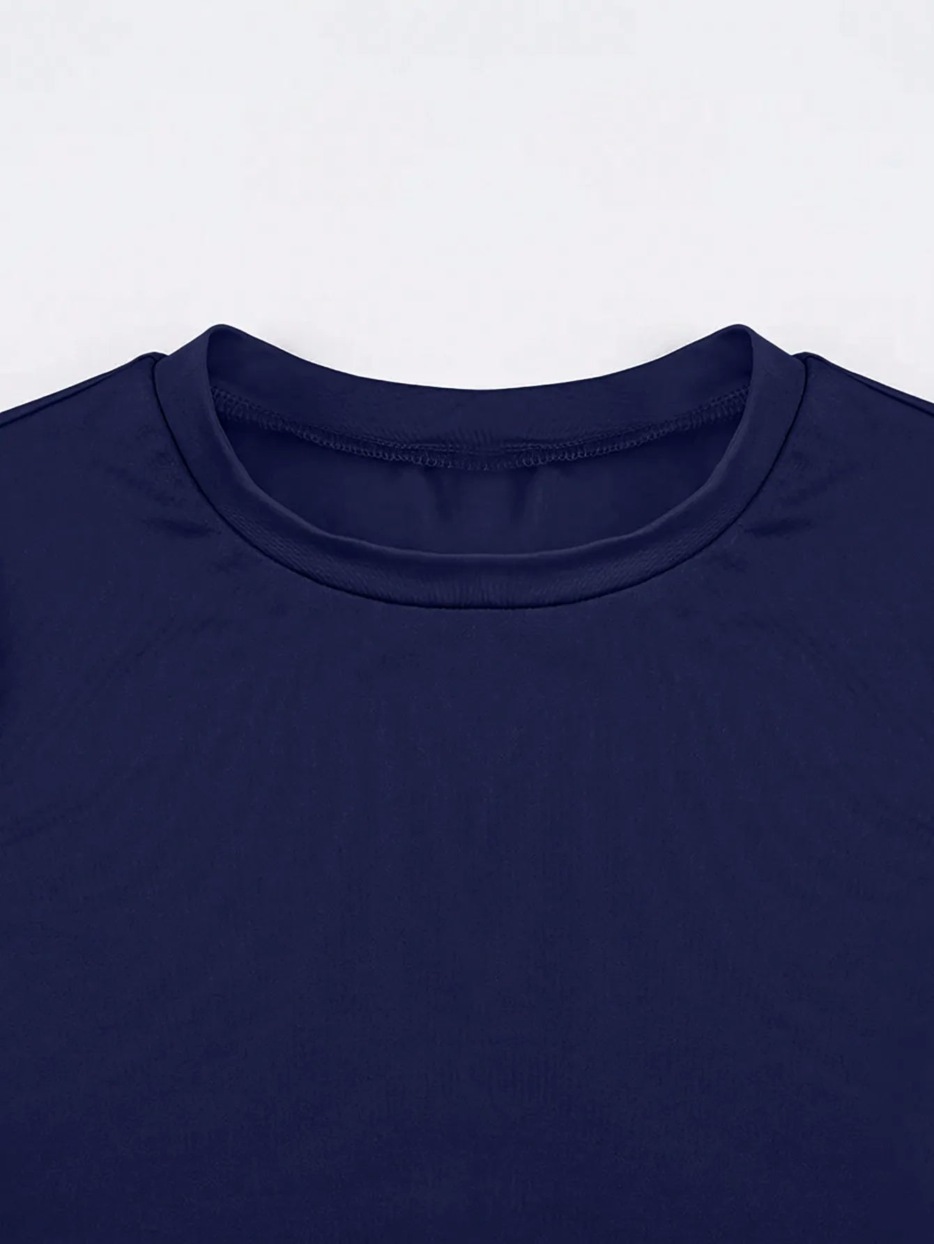 Womens Fitted Short Sleeve Round Neck Casual T Shirt