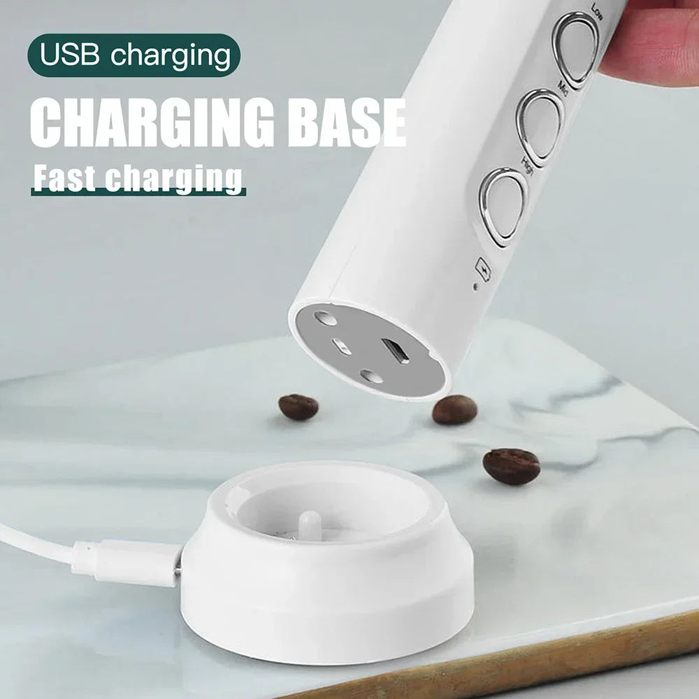 Stonego Rechargeable Milk Frother Handheld Coffee Foam Maker