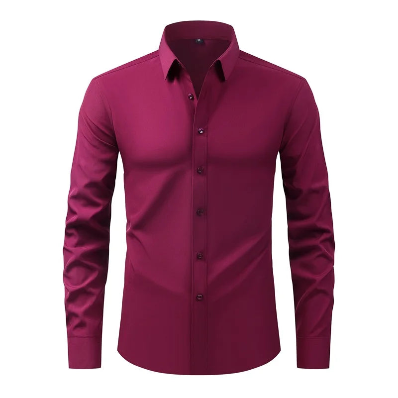 Men's Classic Button Down Shirt With Long Sleeves Casual Top