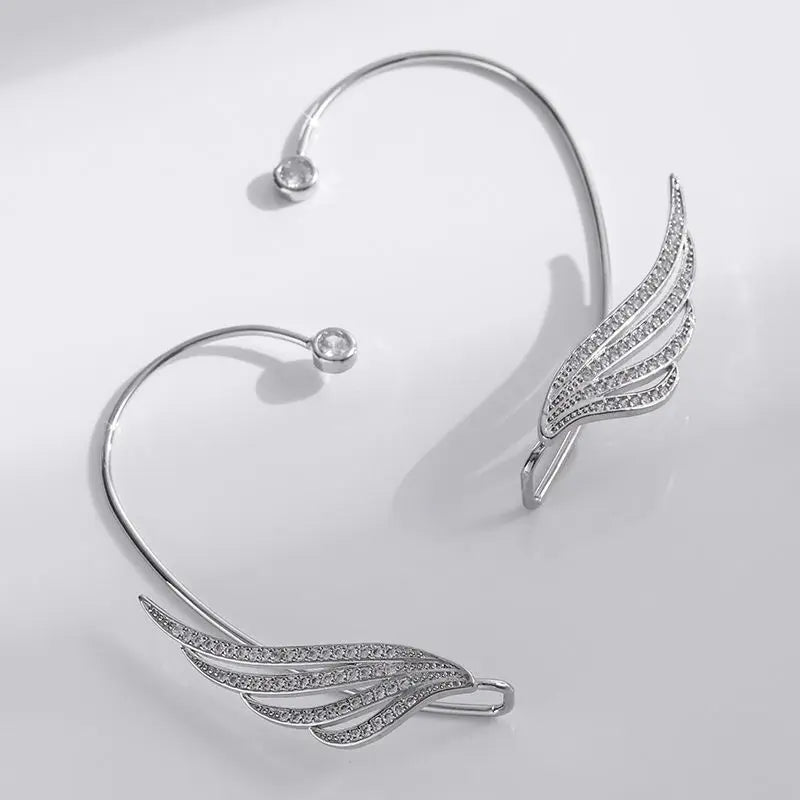 Clip Earrings Star Butterfly Crystal Tassel Zircon Fashion Jewelry
