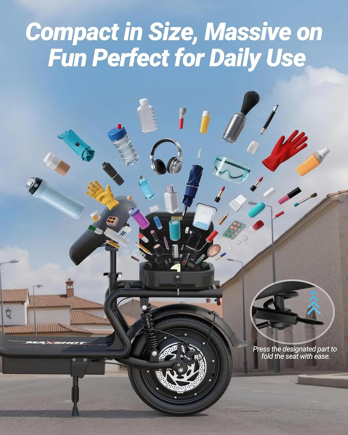 AOVOPRO Electric Scooter For Adults 500W Motor 28 Mile Range