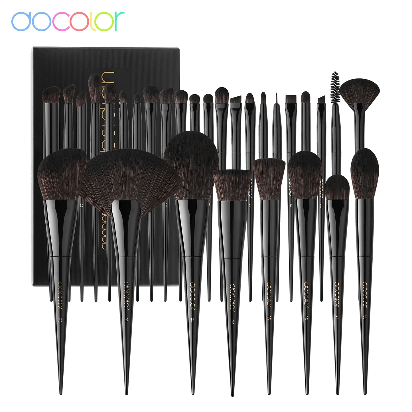 Docolor Professional Makeup Brush Set For Face And Eyes