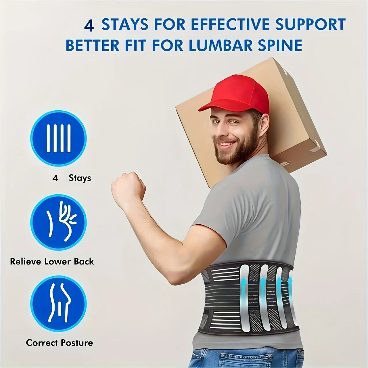 Lumbar Back Support Belt For Pain Relief And Scoliosis