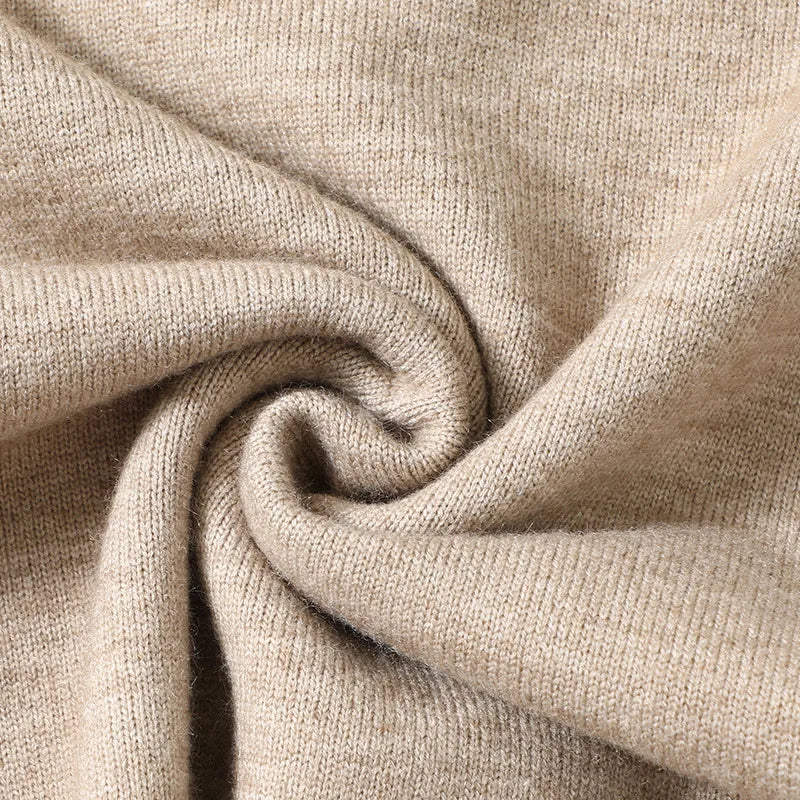 Men's Wool Crewneck Knit Pullover Sweater for Autumn and Winter