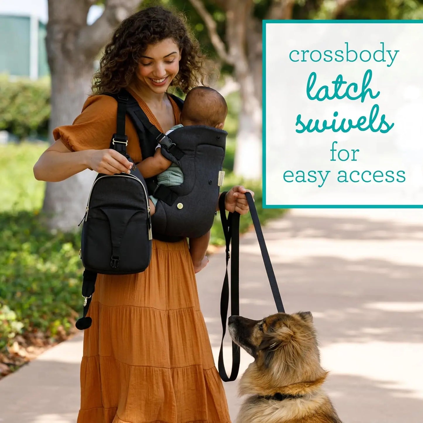 Closure 4-In-1 Convertible Baby Carrier And Diaper Bag Set