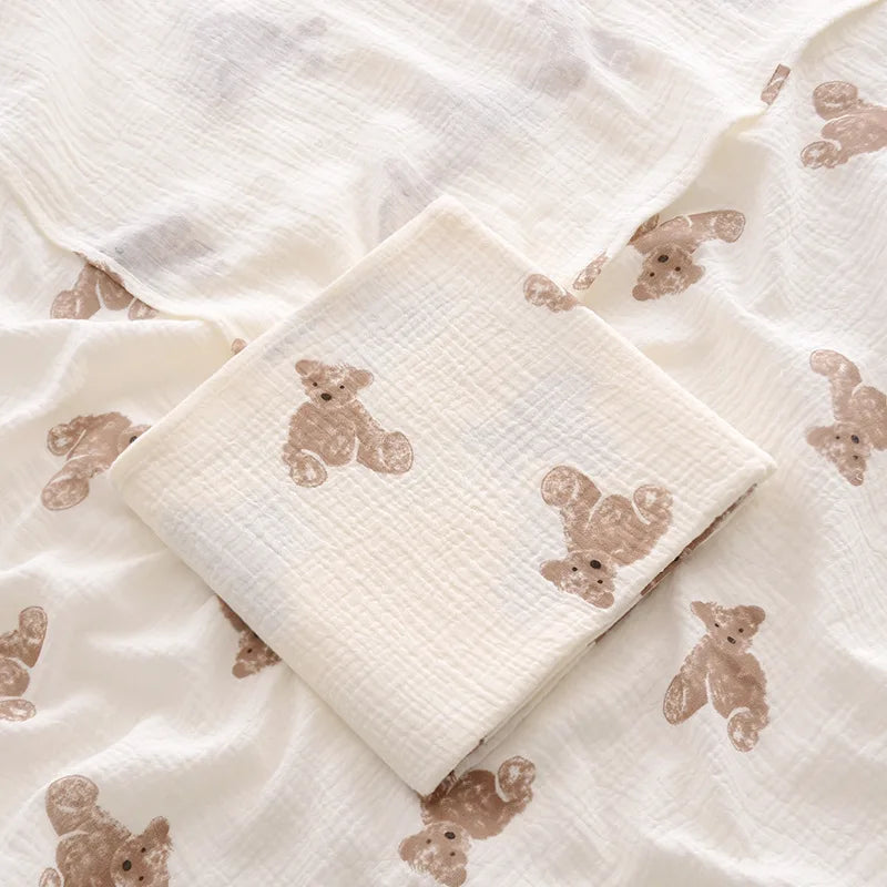 Unisex Baby Receiving Blanket Muslin Swaddle Cotton For Newborns