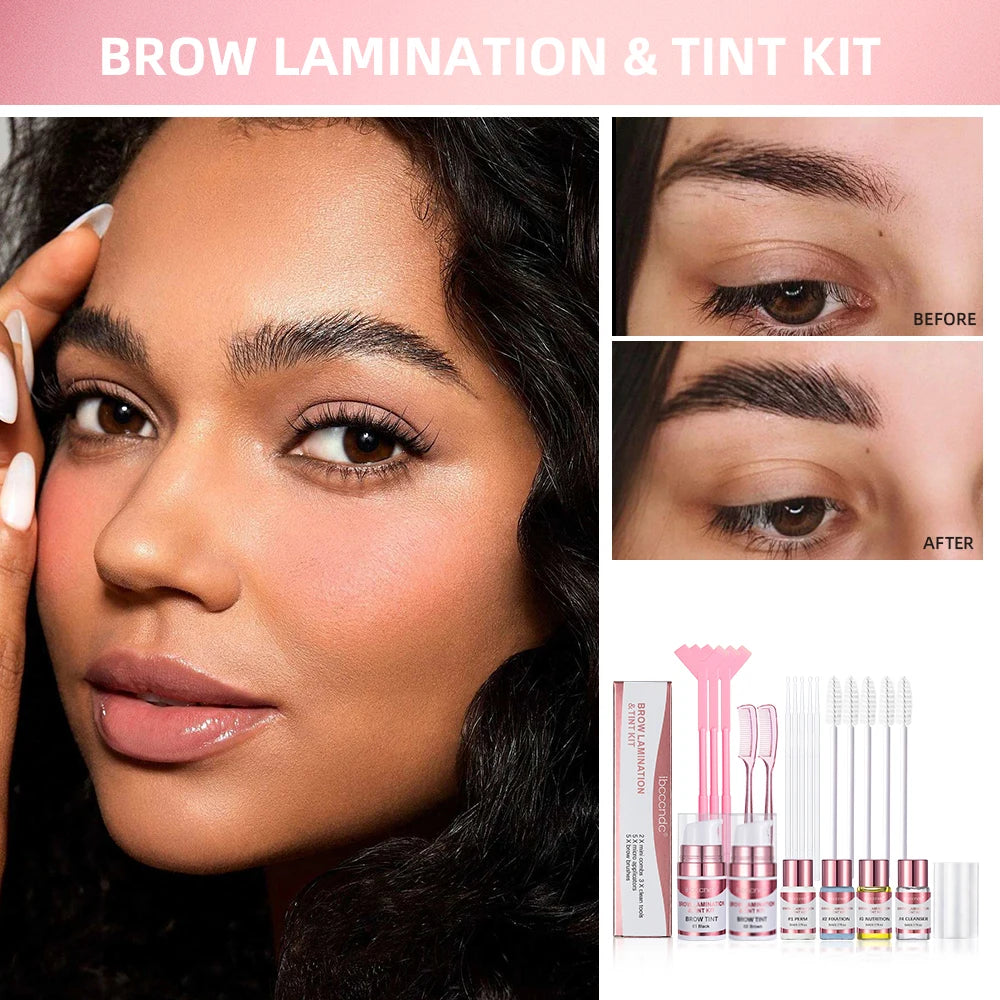 Ibcccndc Eyebrow Lamination Kit and Tint Set for Home Use