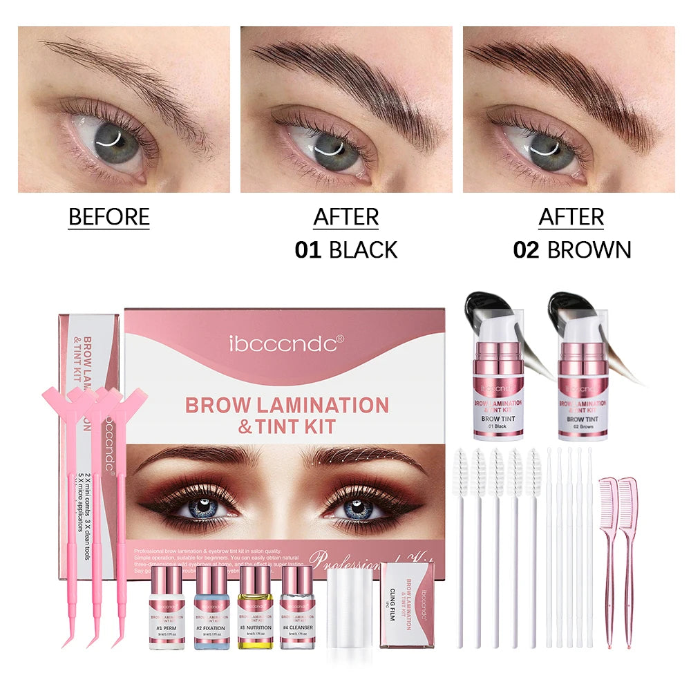 Ibcccndc Eyebrow Lamination Kit and Tint Set for Home Use