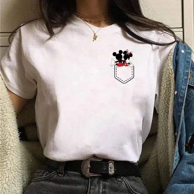 Disney Mickey Michi Love Cotton Unisex Family T Shirt