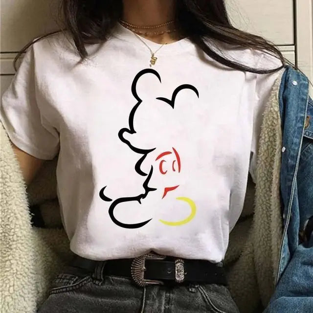 Disney Mickey Michi Love Cotton Unisex Family T Shirt