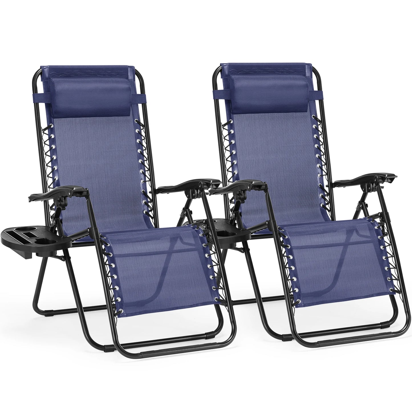 JHK Zero Gravity Two Pack Portable Patio Recliners