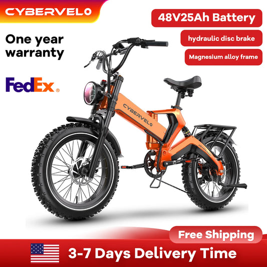 CYBERVELO EK6 Fat Tire 2000W Foldable EBike With 48V Battery