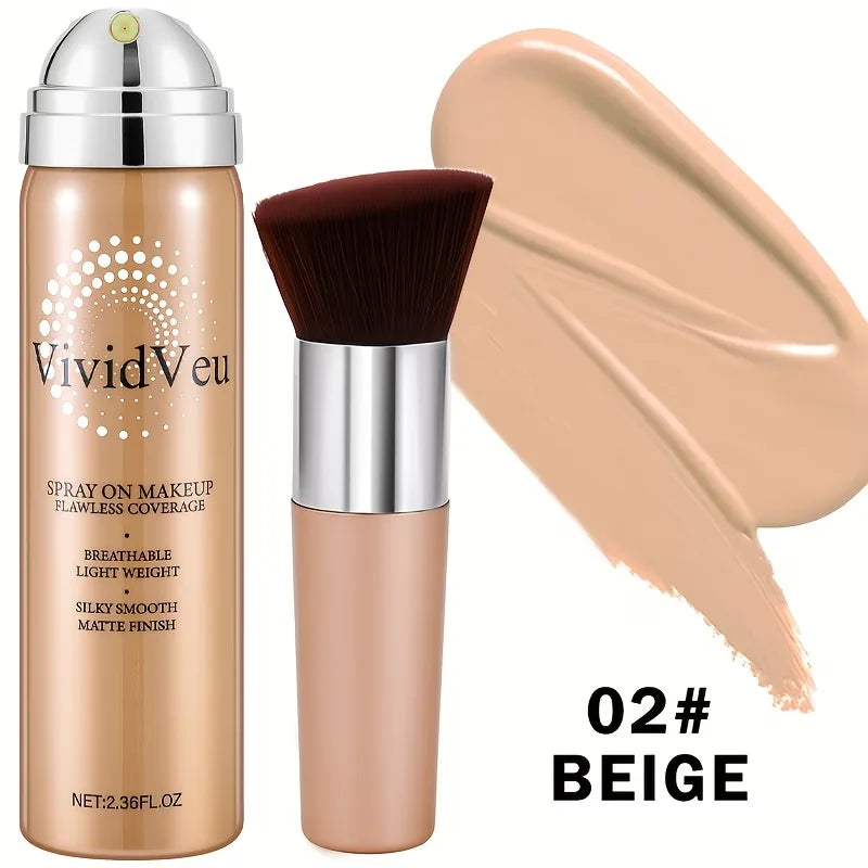Vividveu Magic Mineral Liquid Foundation Silky Matte With Applicator