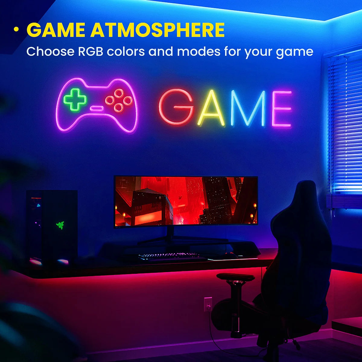 Aiopp UltraBrightIlluminated Flexible Neon LED Rope Lights RGB MultiColor StripLighting
