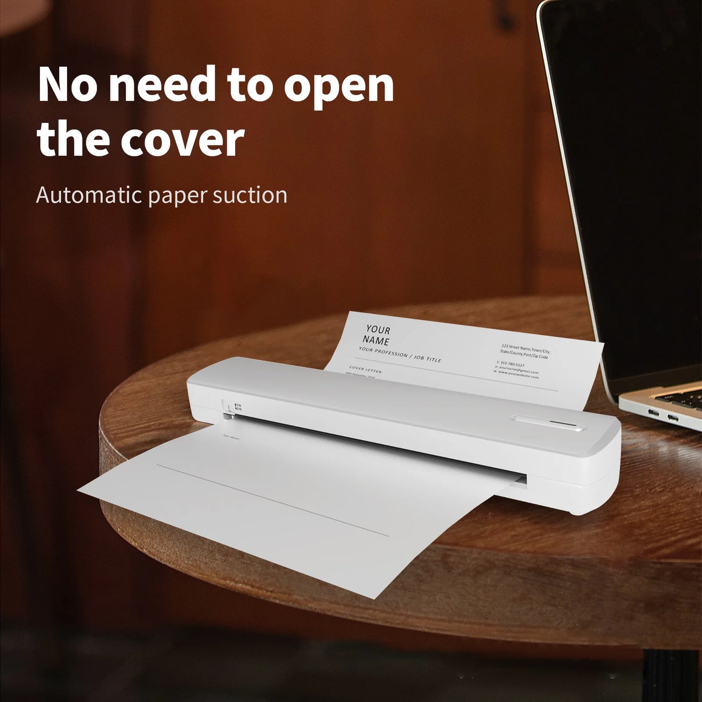 Portable Wireless Inkless Thermal Printer 300DPI Android