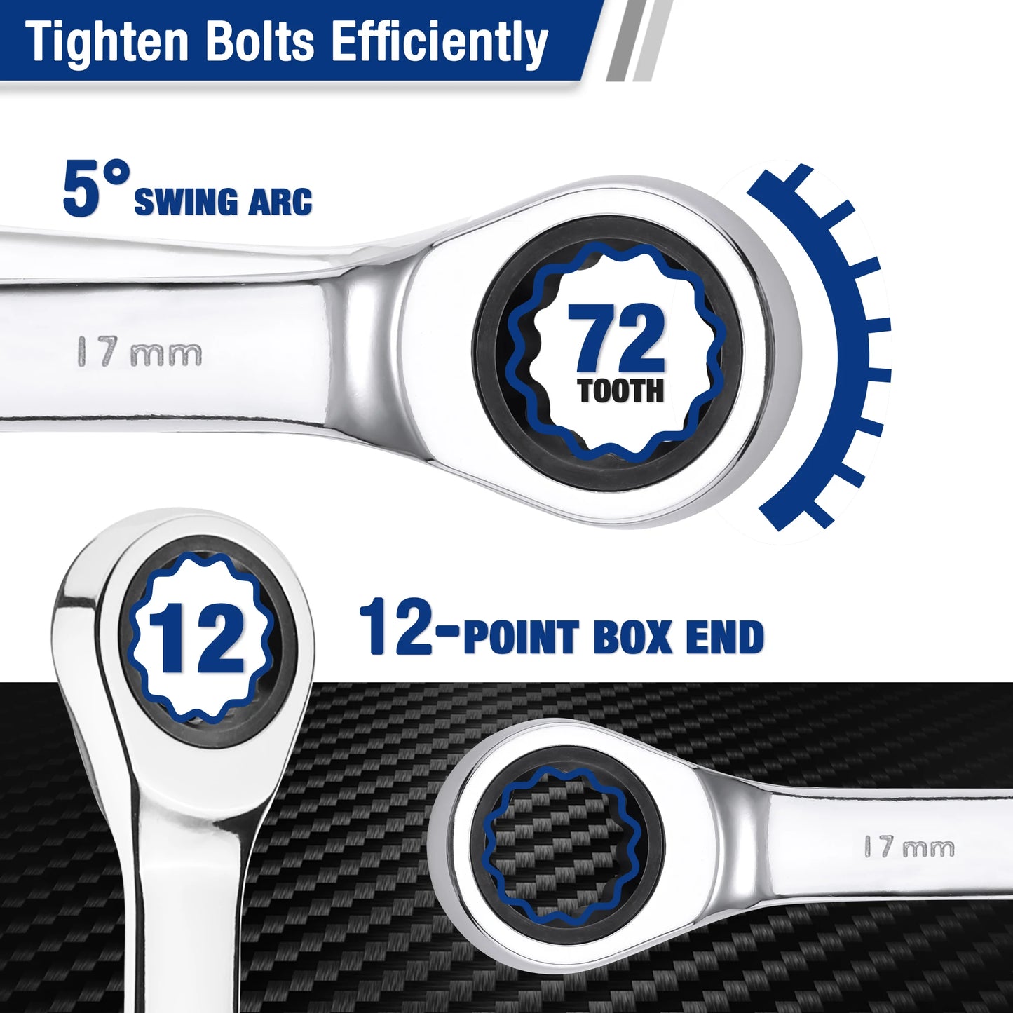 WORKPRO 23pc Ratcheting Wrench Set With Box Tool Kit