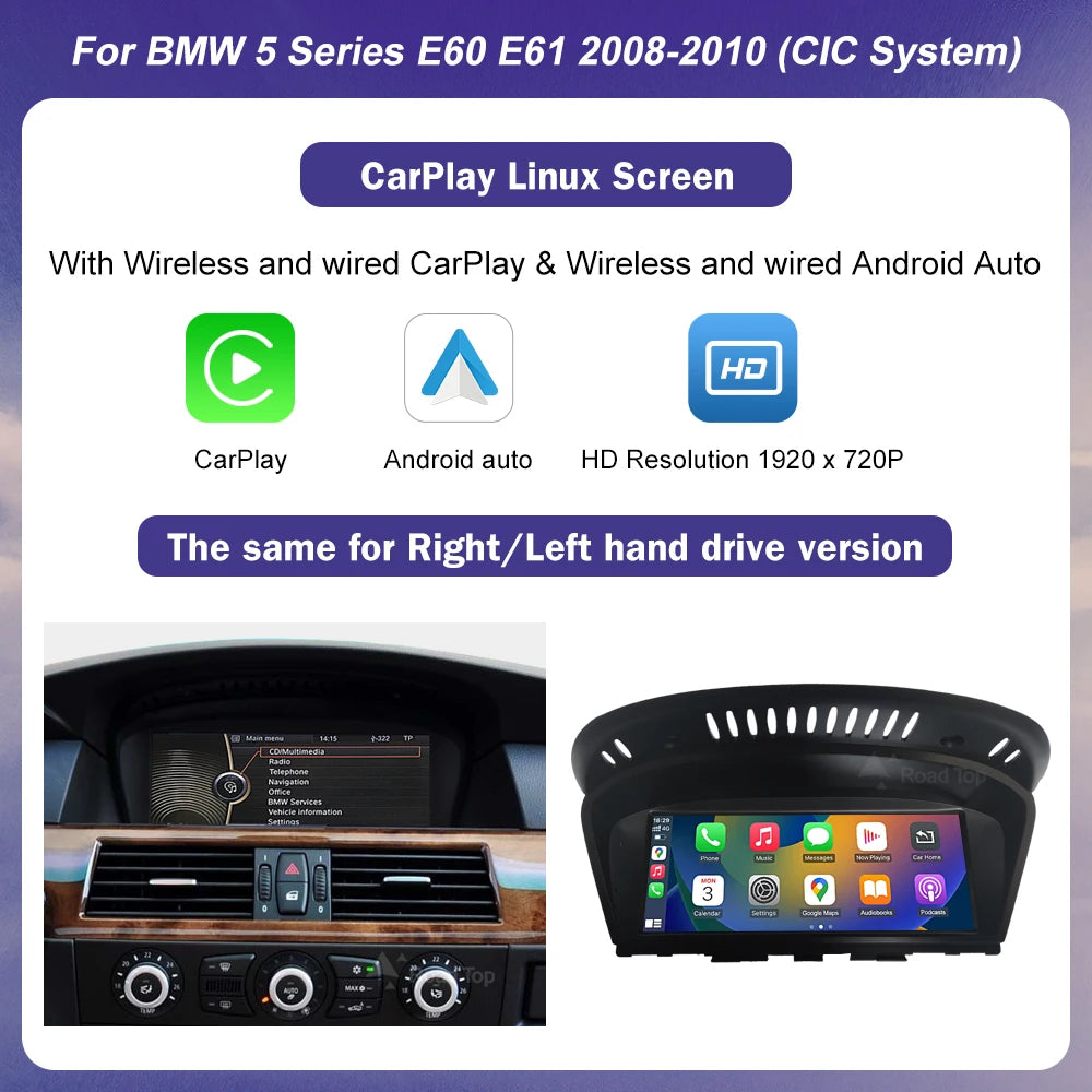 Road Top Touch Screen CarPlay Radio for BMW 3 Series