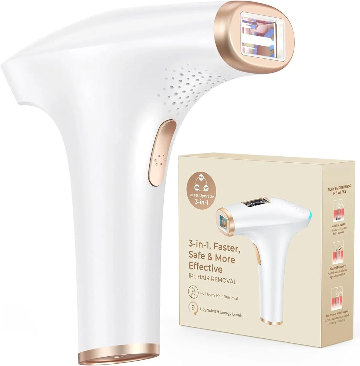 999900 Flashes IPL Hair Removal Safe Permanent Painless Epilator Face Body Arms Leg Whole Body Treament For Men Women Home Use