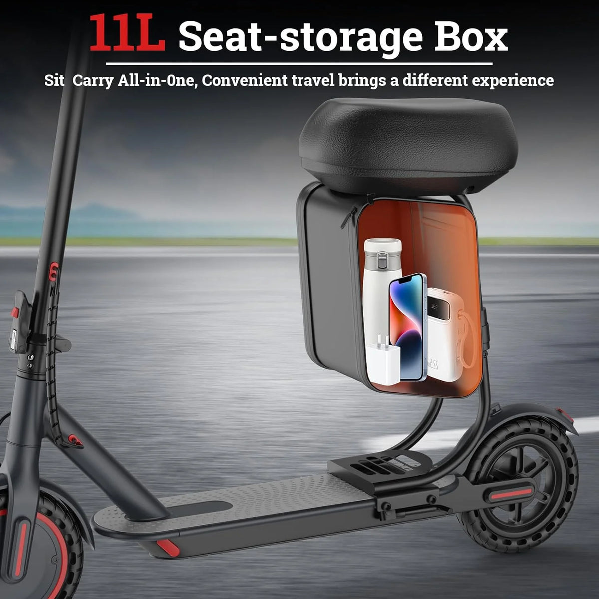 Ladped Electric Scooter 350W 16 Mile Range Includes Removable Seat