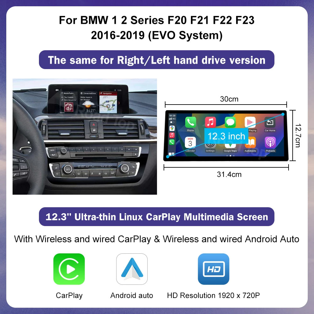 Road Top Ultra Touch Screen CarPlay Android Auto for BMW