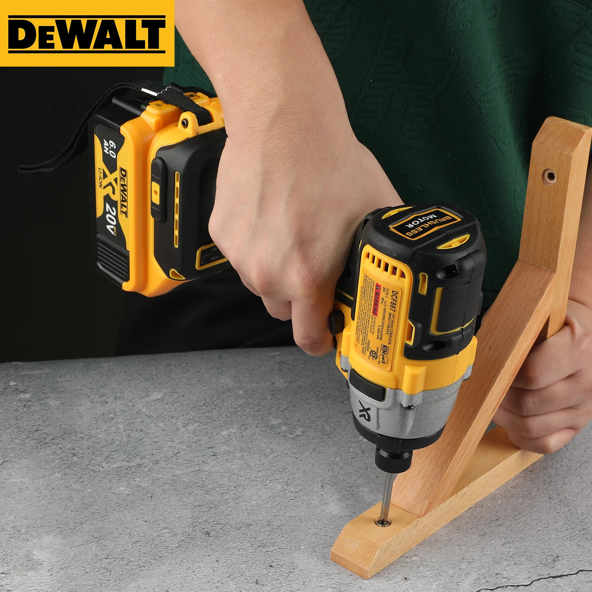 DeWalt DCD887 20V Brushless Cordless Impact Drill, Lithium-Ion Powerhouse All-in-One Screwdriver Drill for Drilling Driving