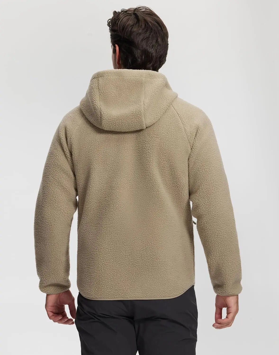 Pioneer Camp Polar Fleece Warm Jacket Men's Winter Hood Chest Pocket Winter Warm Clothing Thick Outwear Coat Hiking Climbing