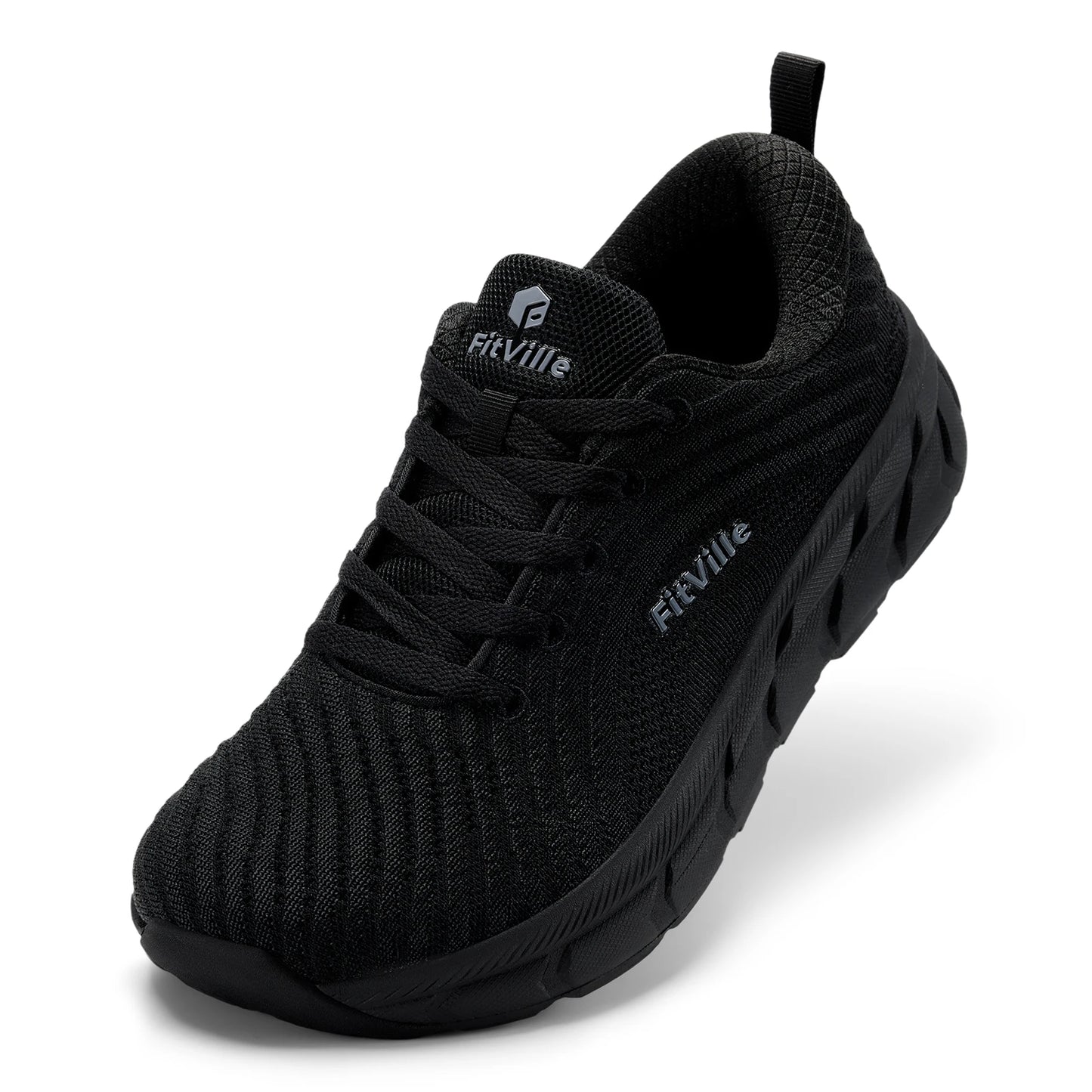 Fitville FlowCore Men Running Shoes V2 Cushioned Breathable Wide Fit