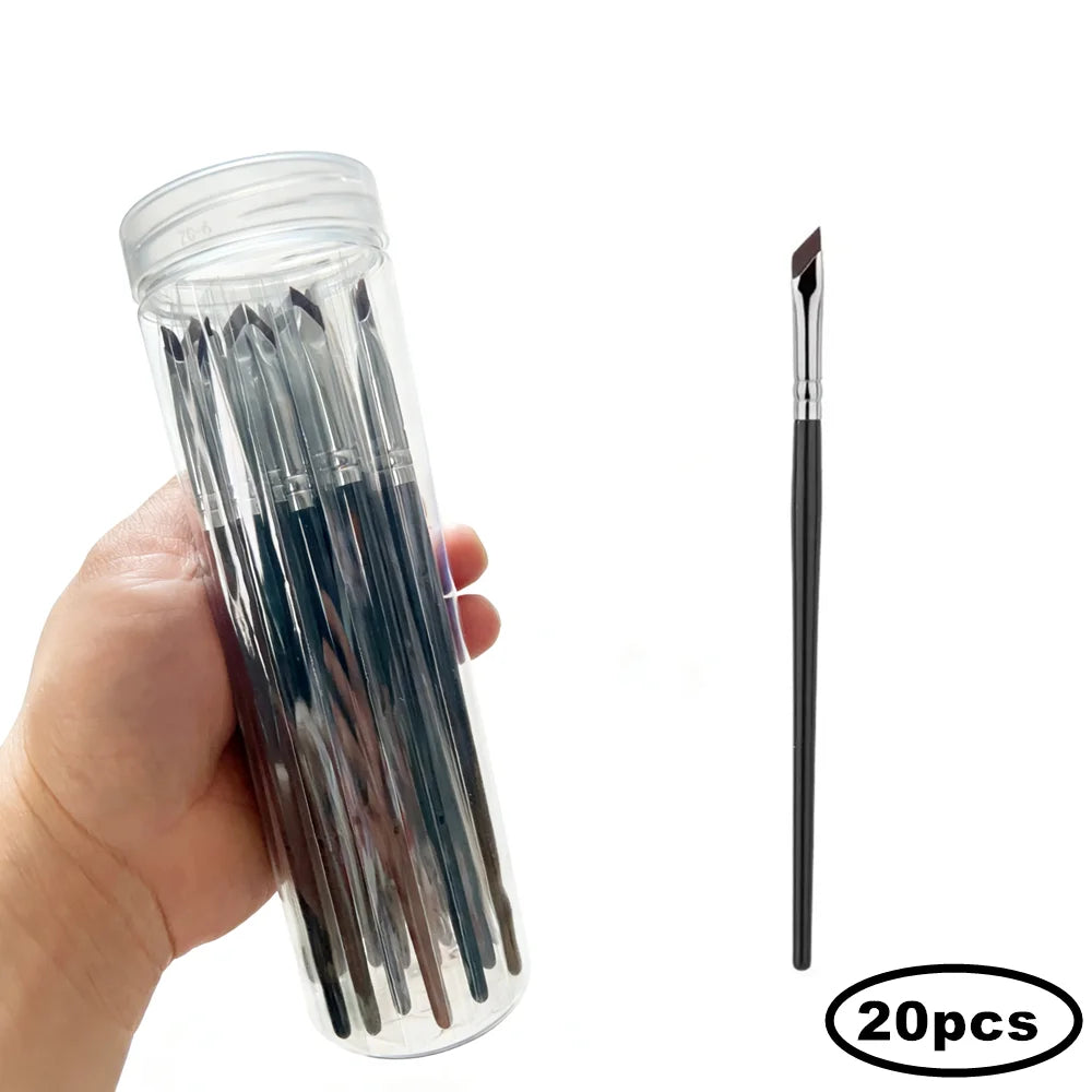 Ultra Thin Fine Angle Eyeliner Brush Set for Precise Lining